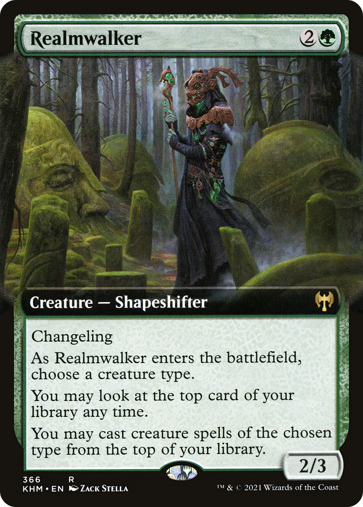FOIL Realmwalker (Extended Art) (KHM-366) - Kaldheim - Magic The Gathering