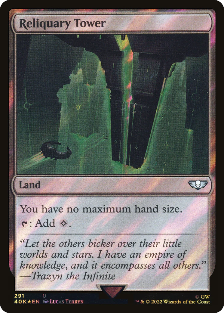 FOIL Reliquary Tower (Surge Foil) (40K-291) - Warhammer 40,000 Commander - Magic The Gathering