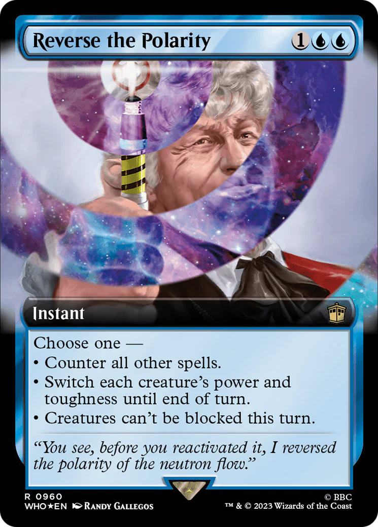 FOIL Reverse the Polarity (Extended Art) (Surge Foil) (WHO-960) - Doctor Who - Magic The Gathering