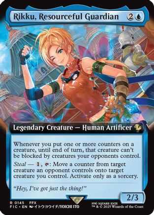 FOIL Rikku, Resourceful Guardian (Extended Art) (FIC-145) - Commander: FINAL FANTASY - Magic The Gathering