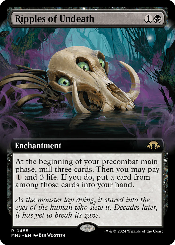 FOIL Ripples of Undeath (Extended Art) (MH3-455) - Modern Horizons 3 - Magic The Gathering