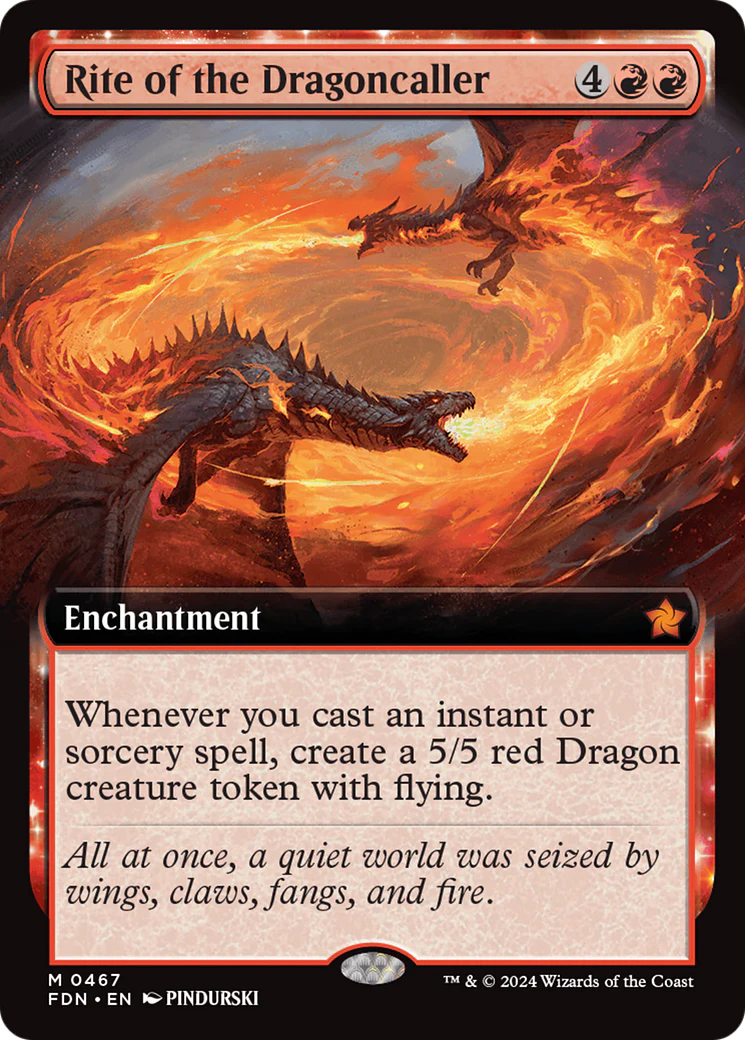 FOIL Rite of the Dragoncaller (FDN-467) - Foundations - Magic The Gathering