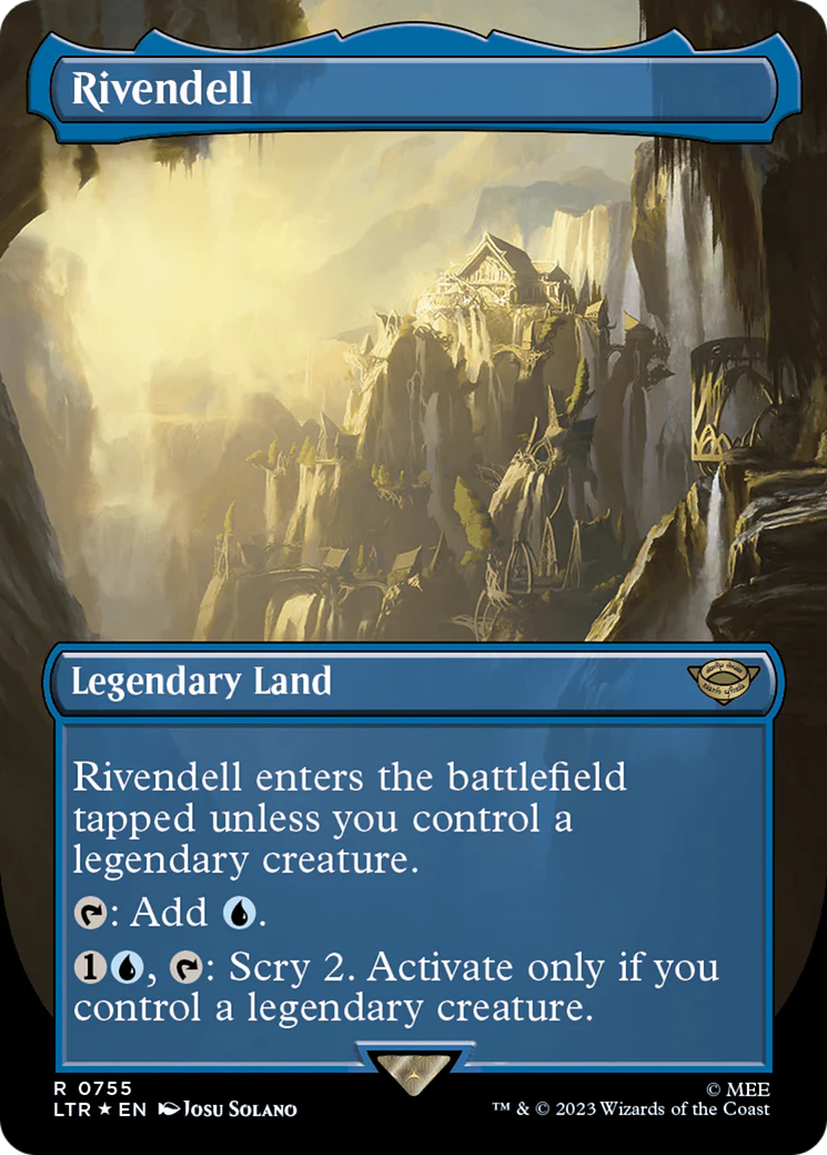FOIL Rivendell (Borderless) (Surge Foil) (LTR-755) - The Lord of the Rings: Tales of Middle-earth - Magic The Gathering