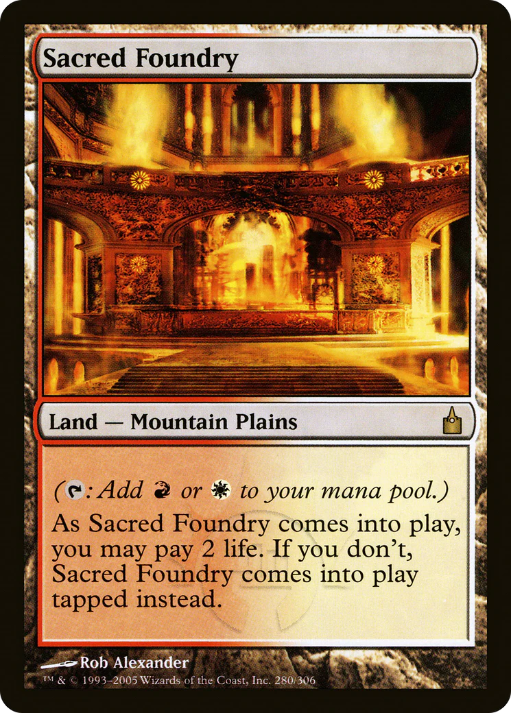 FOIL Sacred Foundry (RAV-280) - Ravnica: City of Guilds - Magic The Gathering