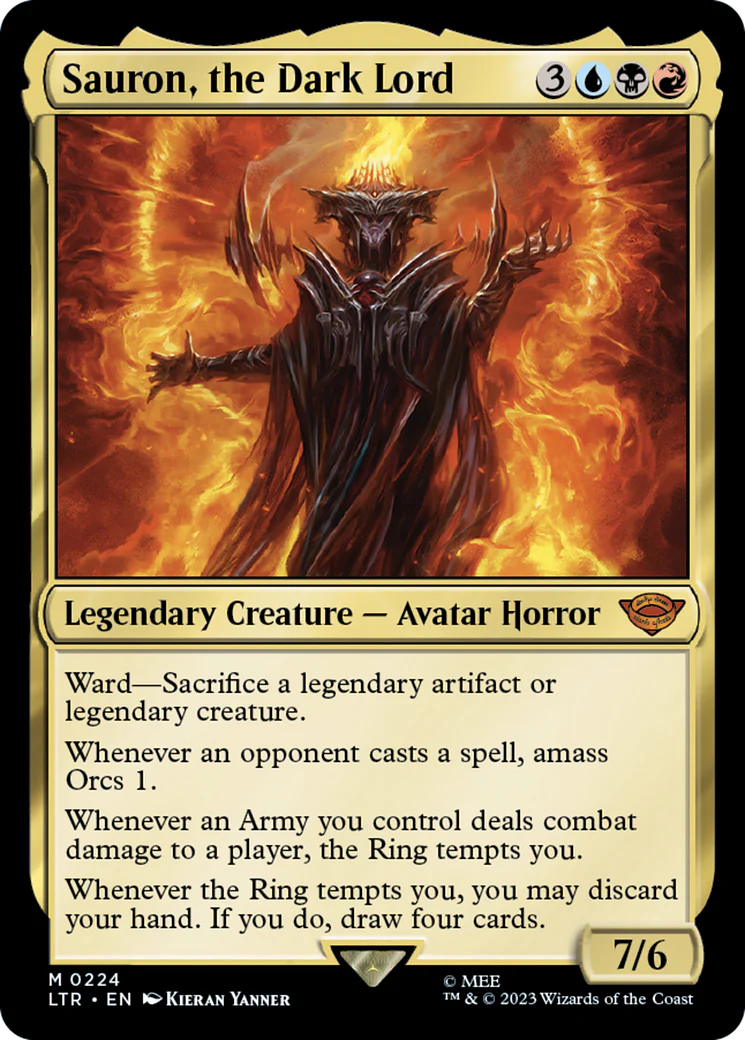 Sauron, the Dark Lord (LTR-224) - The Lord of the Rings: Tales of Middle-earth - Magic The Gathering