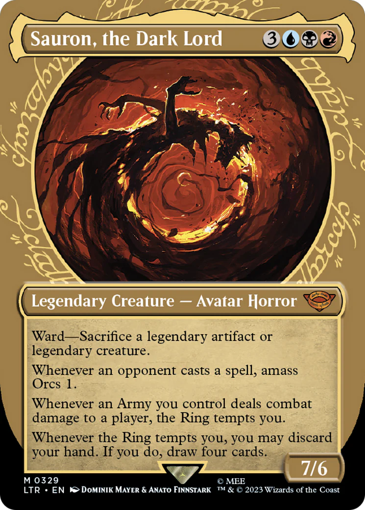 Sauron, the Dark Lord (Showcase) (LTR-329) - The Lord of the Rings: Tales of Middle-earth - Magic The Gathering