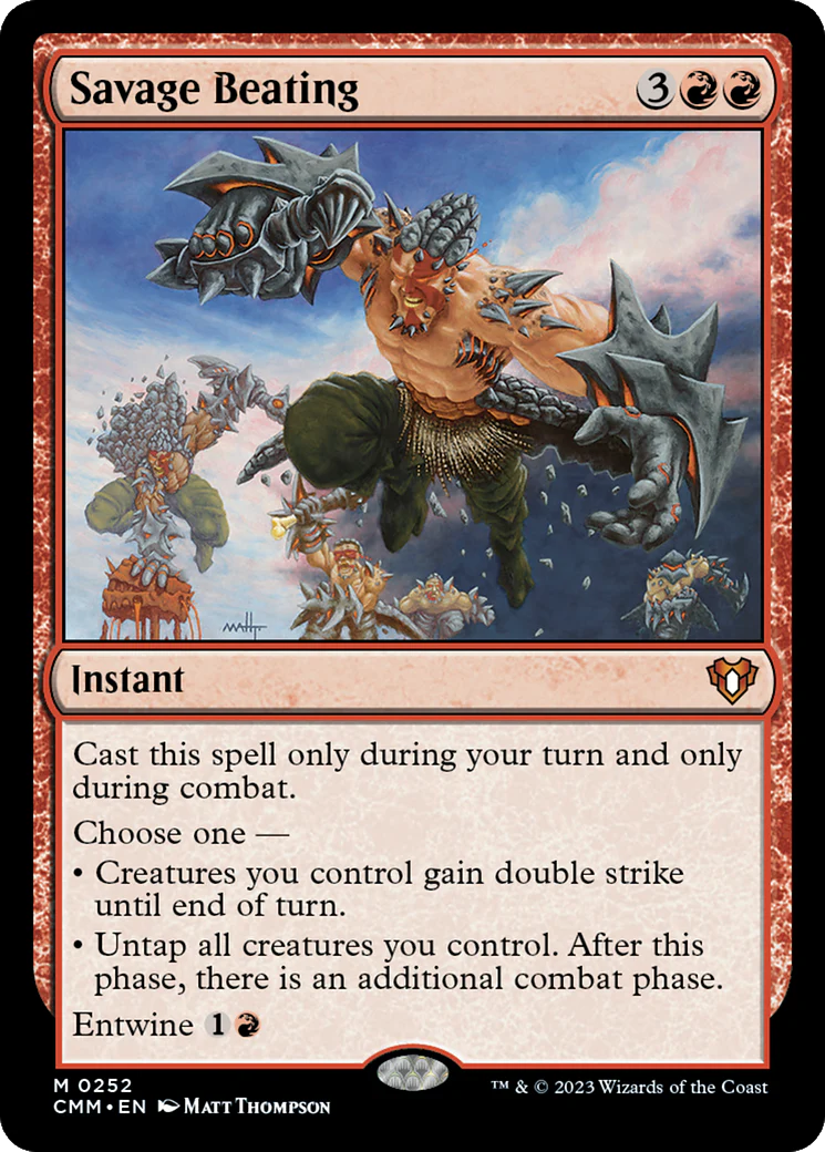 Savage Beating (CMM-252) - Commander Masters - Magic The Gathering