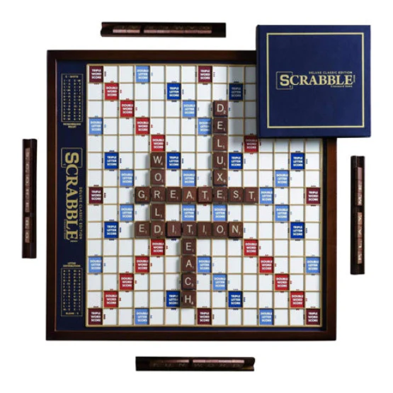 Scrabble Premium Edition (with Rotating Wooden Board) - Image 2
