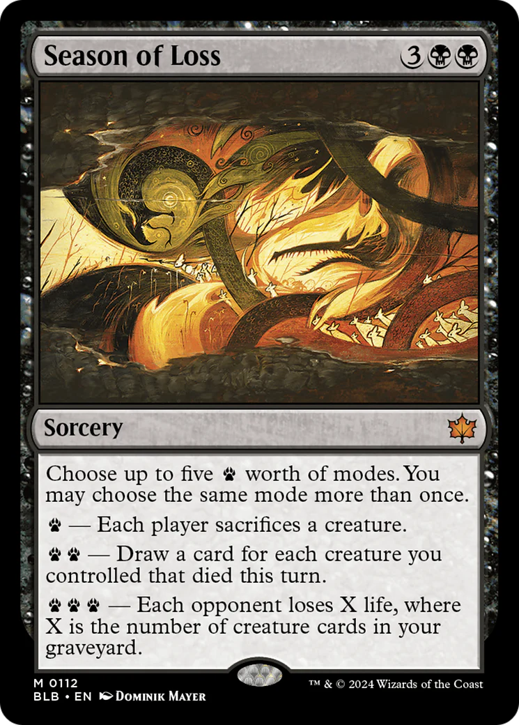 Season of Loss (BLB-112) - Bloomburrow - Magic The Gathering