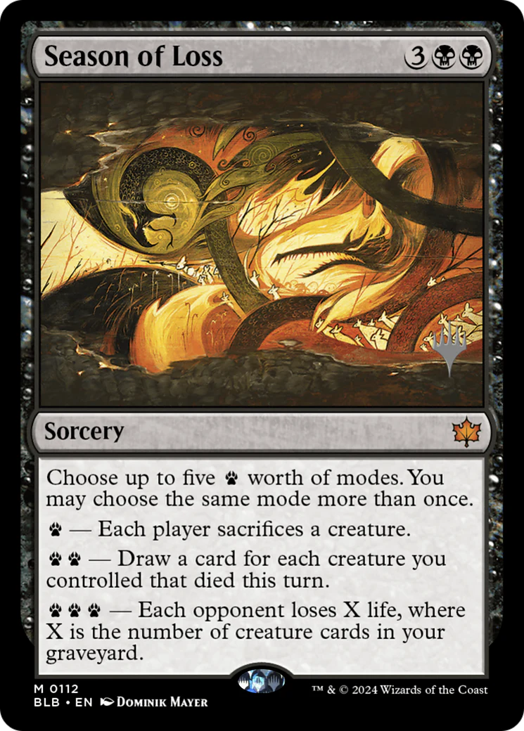 Season of Loss (PPBLB-112) - Bloomburrow Promos - Magic The Gathering