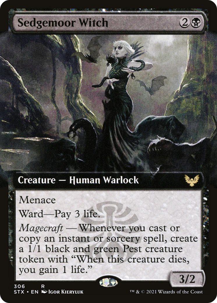 Sedgemoor Witch (Extended Art) (STX-306) - Strixhaven: School of Mages - Magic The Gathering