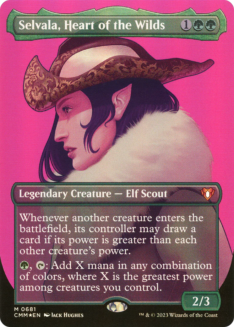 FOIL Selvala, Heart of the Wilds (Textured Foil) (CMM-1064) - Commander Masters - Magic The Gathering
