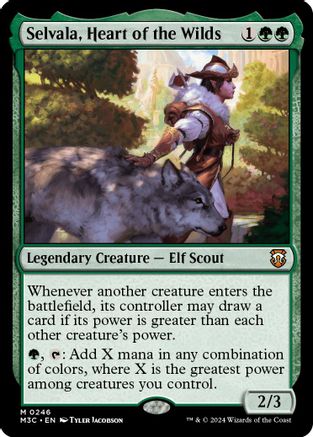 FOIL Selvala, Heart of the Wilds (Ripple Foil) (M3C-246) - Modern Horizons 3 Commander - Magic The Gathering