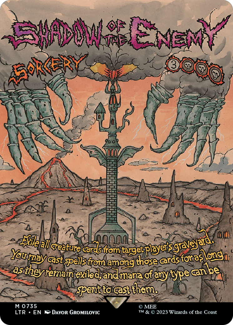 FOIL Shadow of the Enemy (Borderless Poster) (LTR-735) - The Lord of the Rings: Tales of Middle-earth - Magic The Gathering