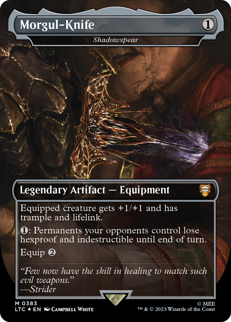 FOIL Morgul-Knife - Shadowspear (Surge Foil) (LTC-383) - Tales of Middle-earth Commander - Magic The Gathering