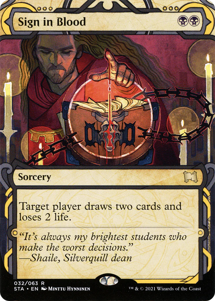 FOIL Sign in Blood (STA-032) - Strixhaven Mystical Archive - Magic The Gathering