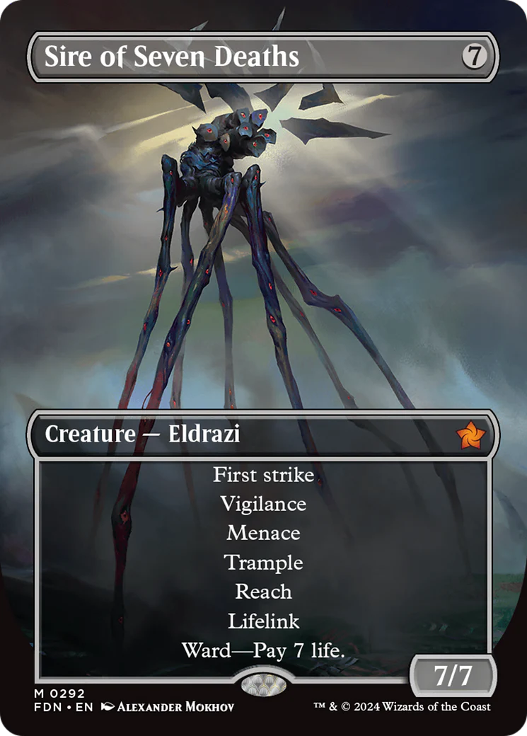 FOIL Sire of Seven Deaths (FDN-292) - Foundations - Magic The Gathering