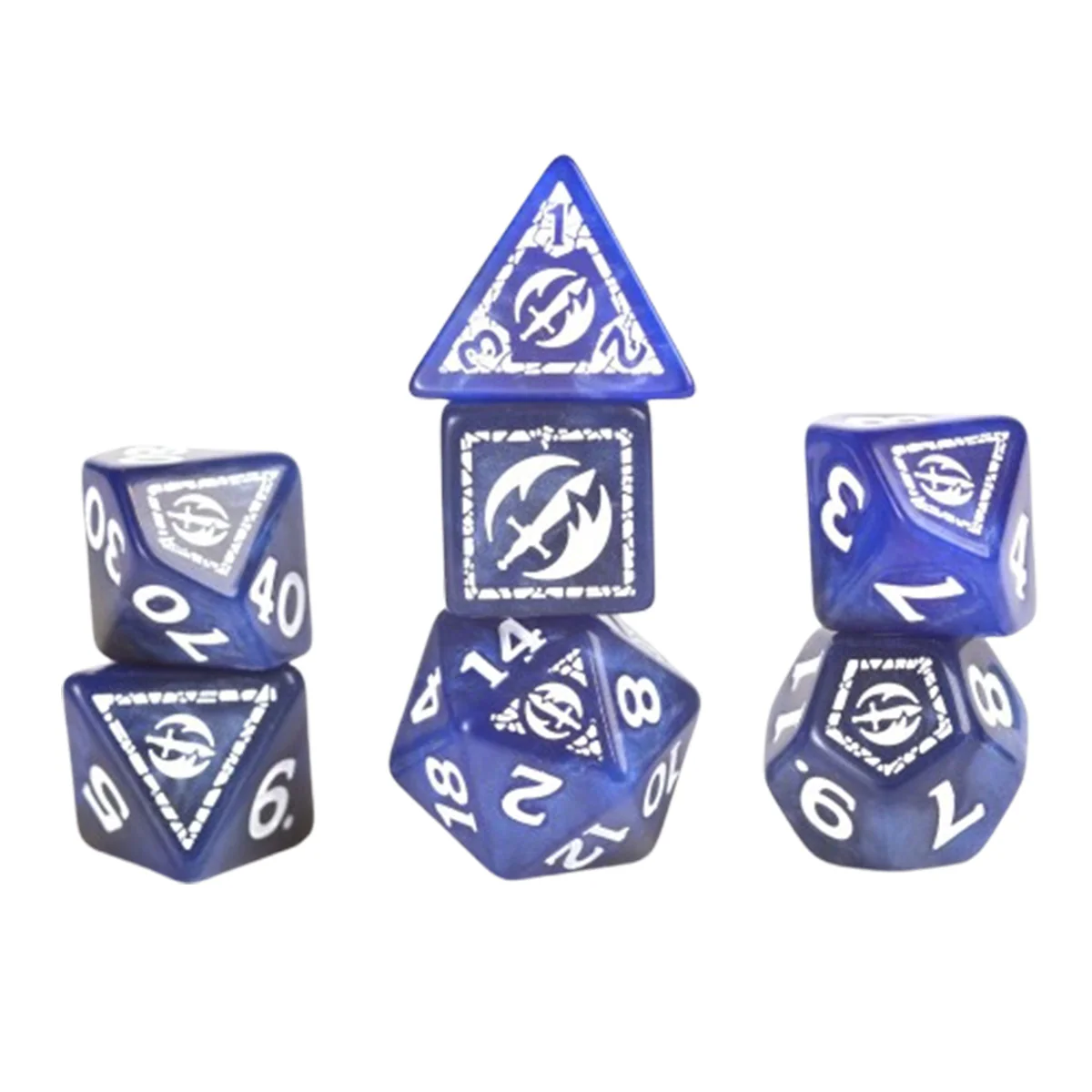 Sirius D&D Adventure Dice - Fighter - Blue - Image 4