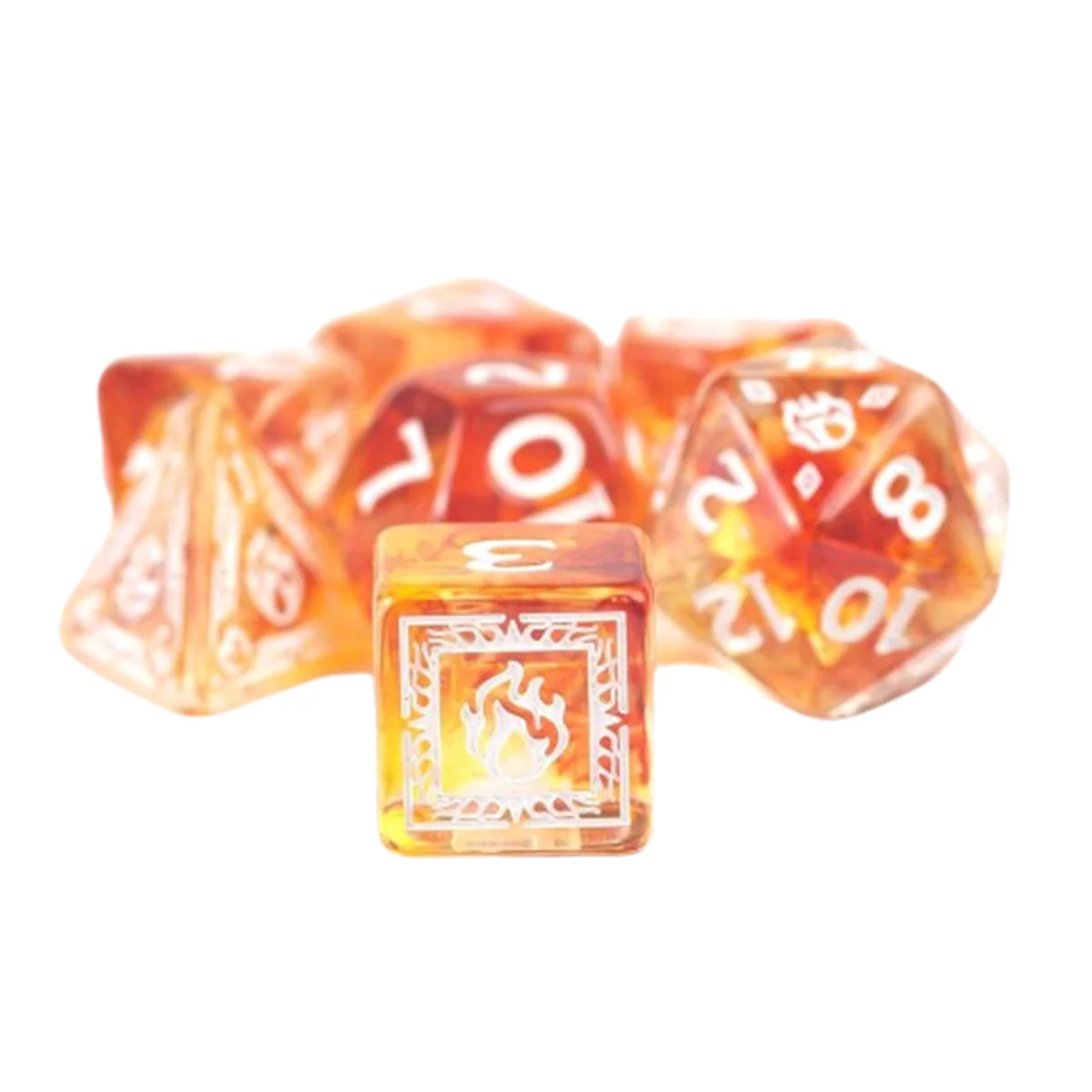 Sirius D&D Adventure Dice - Sorcerer - Orange - Image 3
