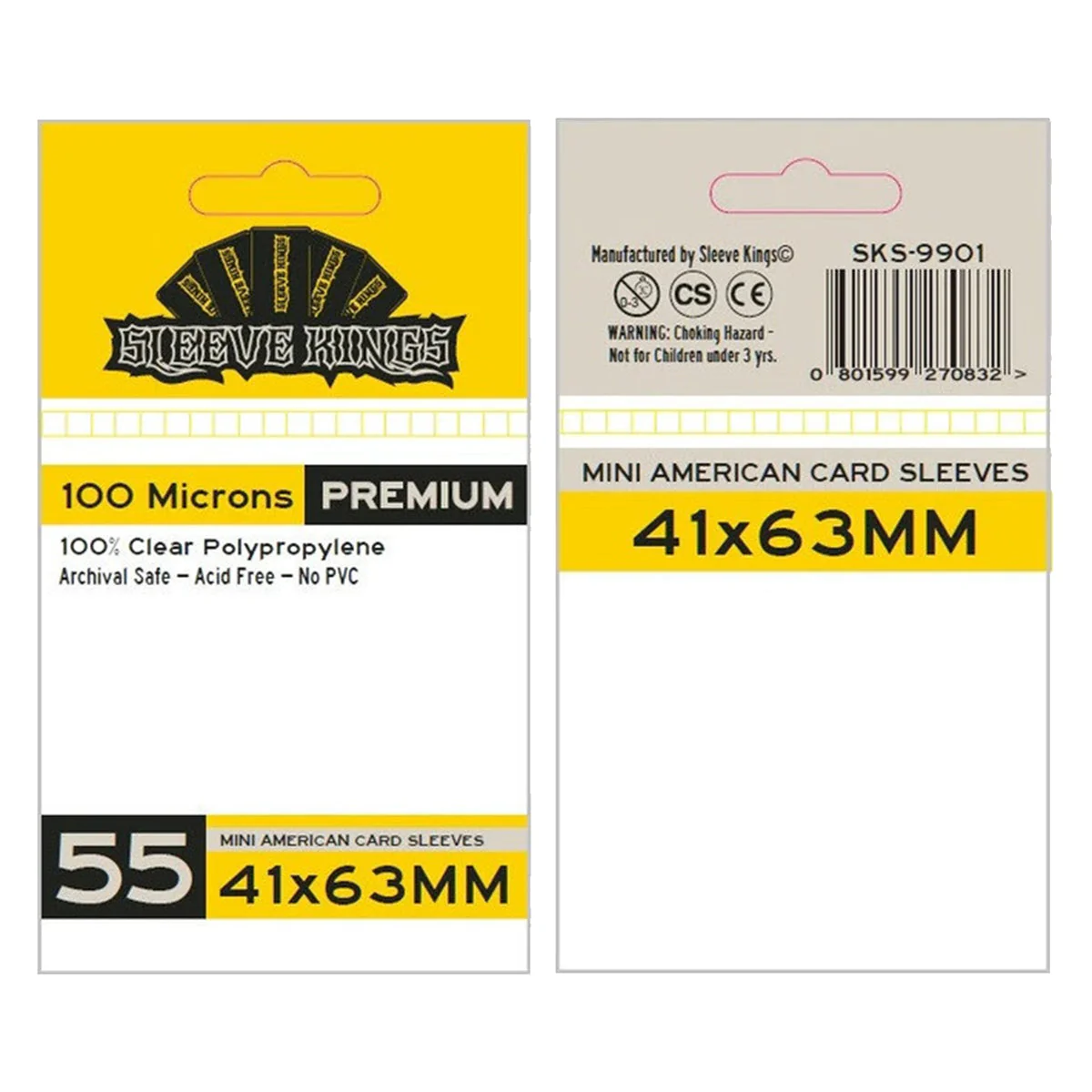 Sleeve Kings Board Game Sleeves Mini American 41mm x 63mm 55pc - Image 2