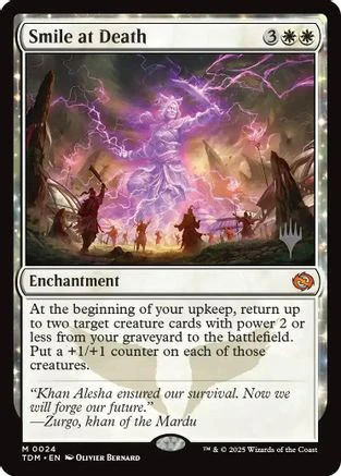 FOIL Smile at Death (PPTDM-024) - Promo Pack: Tarkir: Dragonstorm - Magic The Gathering