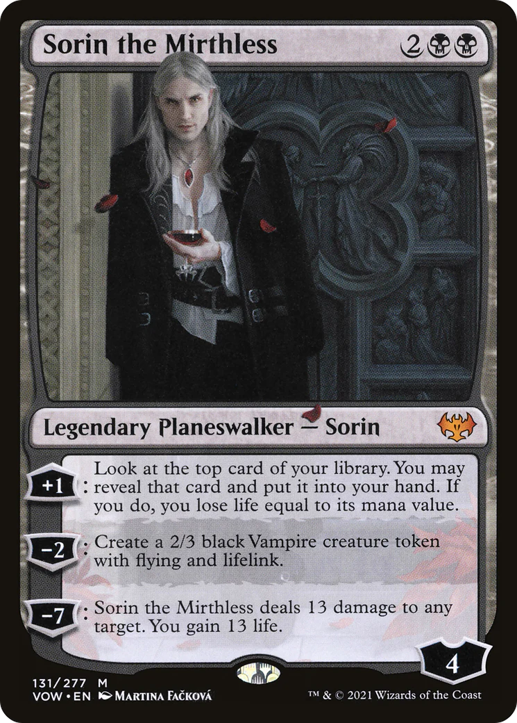 FOIL Sorin the Mirthless (VOW-131) - Innistrad: Crimson Vow - Magic The Gathering
