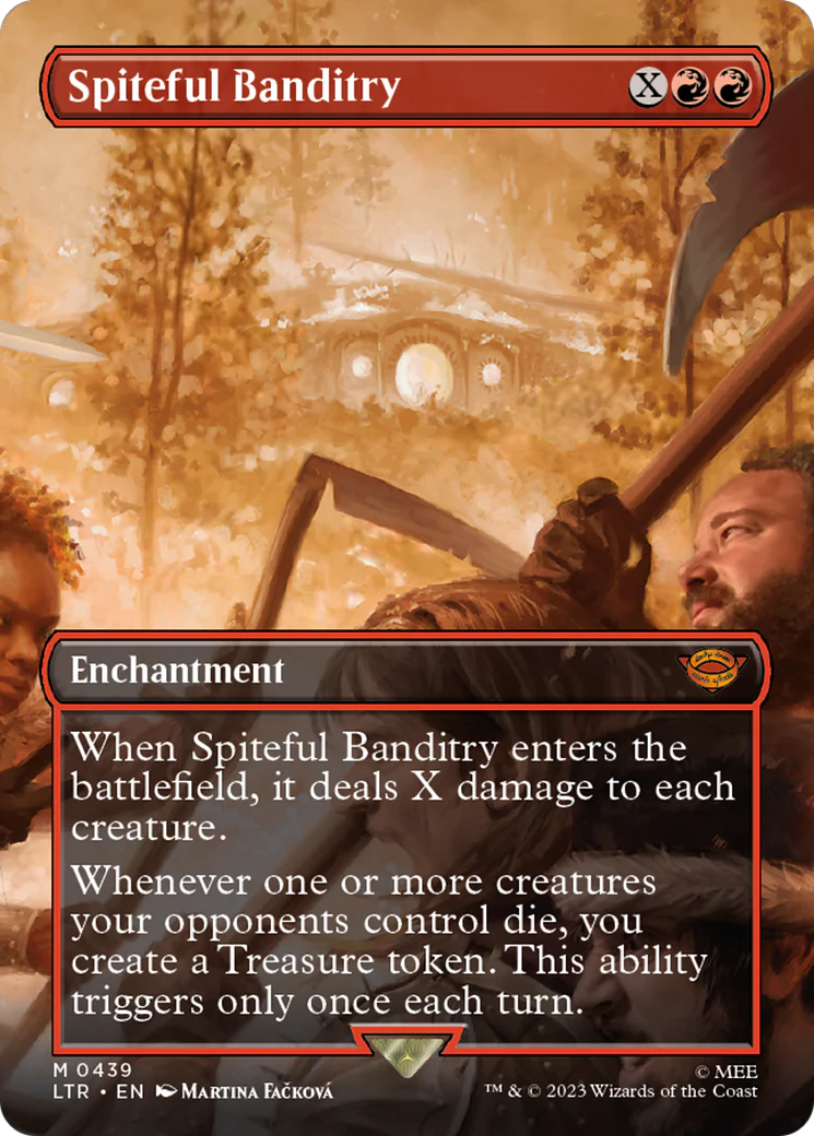Spiteful Banditry (Borderless) (LTR-439) - The Lord of the Rings: Tales of Middle-earth - Magic The Gathering