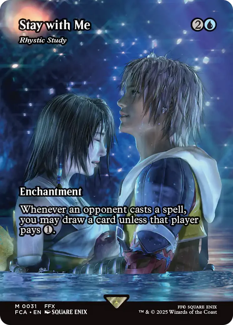 FOIL Stay with Me - Rhystic Study (Showcase) (FCA-031) - FINAL FANTASY: Through the Ages - Magic The Gathering