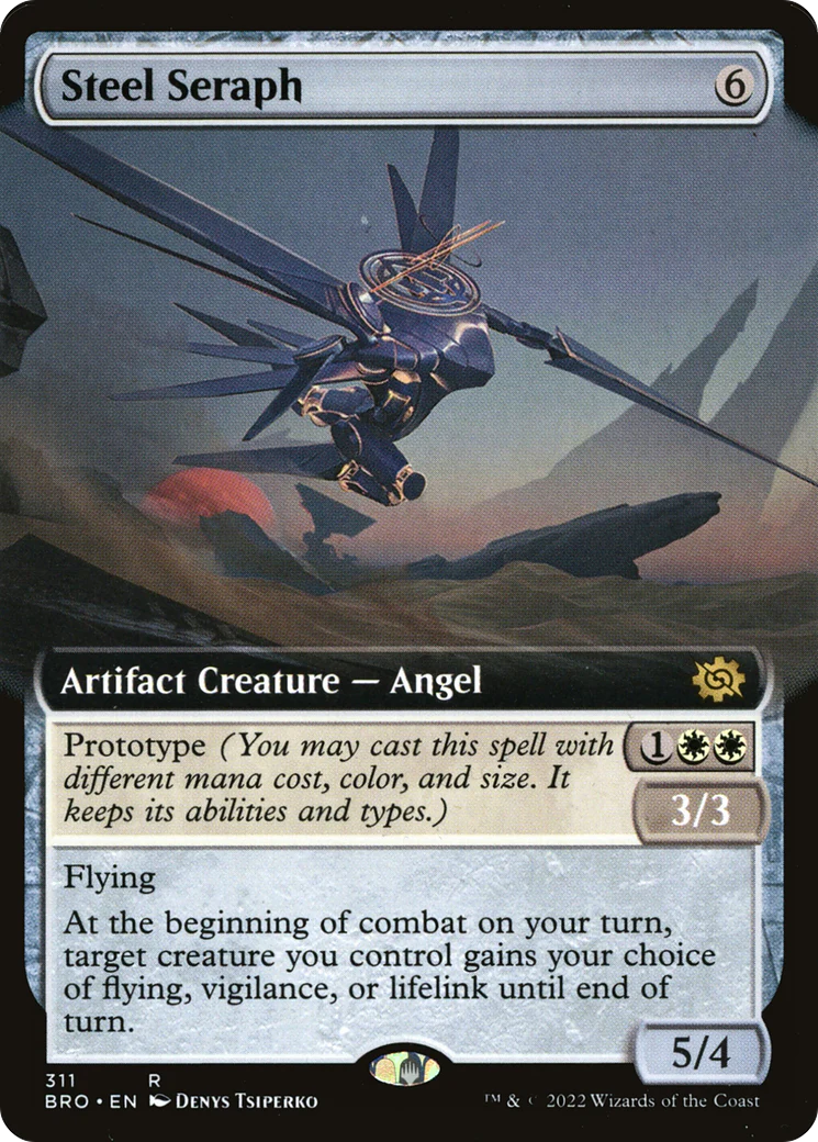 Steel Seraph (Extended Art) (BRO-311) - The Brothers' War - Magic The Gathering
