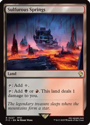 FOIL Sulfurous Springs (Surge Foil) (FIC-427) - Commander: FINAL FANTASY - Magic The Gathering