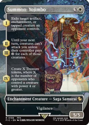 FOIL Summon: Yojimbo (Borderless) (FIC-196) - Commander: FINAL FANTASY - Magic The Gathering