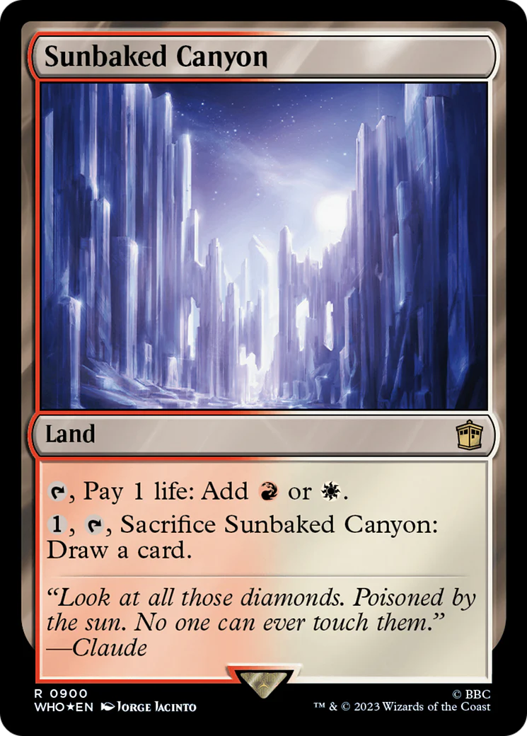 FOIL Sunbaked Canyon (Surge Foil) (WHO-900) - Doctor Who - Magic The Gathering