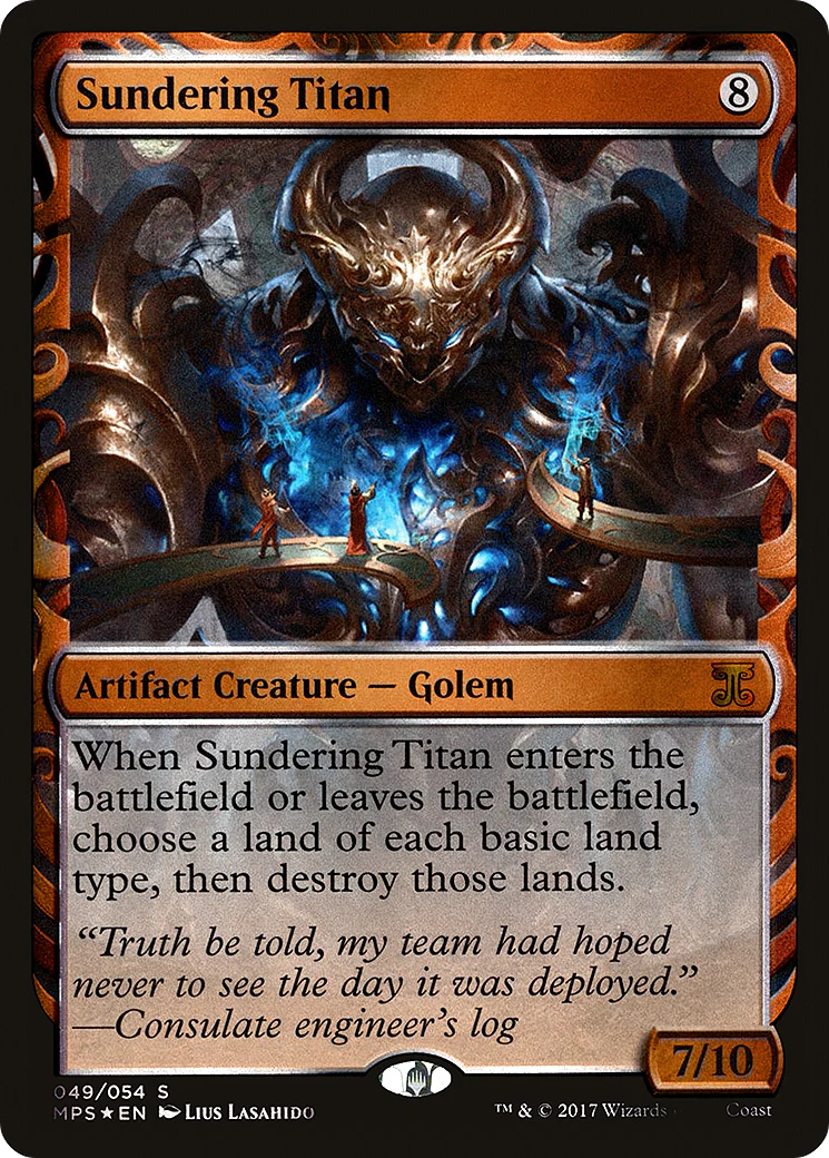 FOIL Sundering Titan (MPS-049) - Kaladesh Inventions - Magic The Gathering