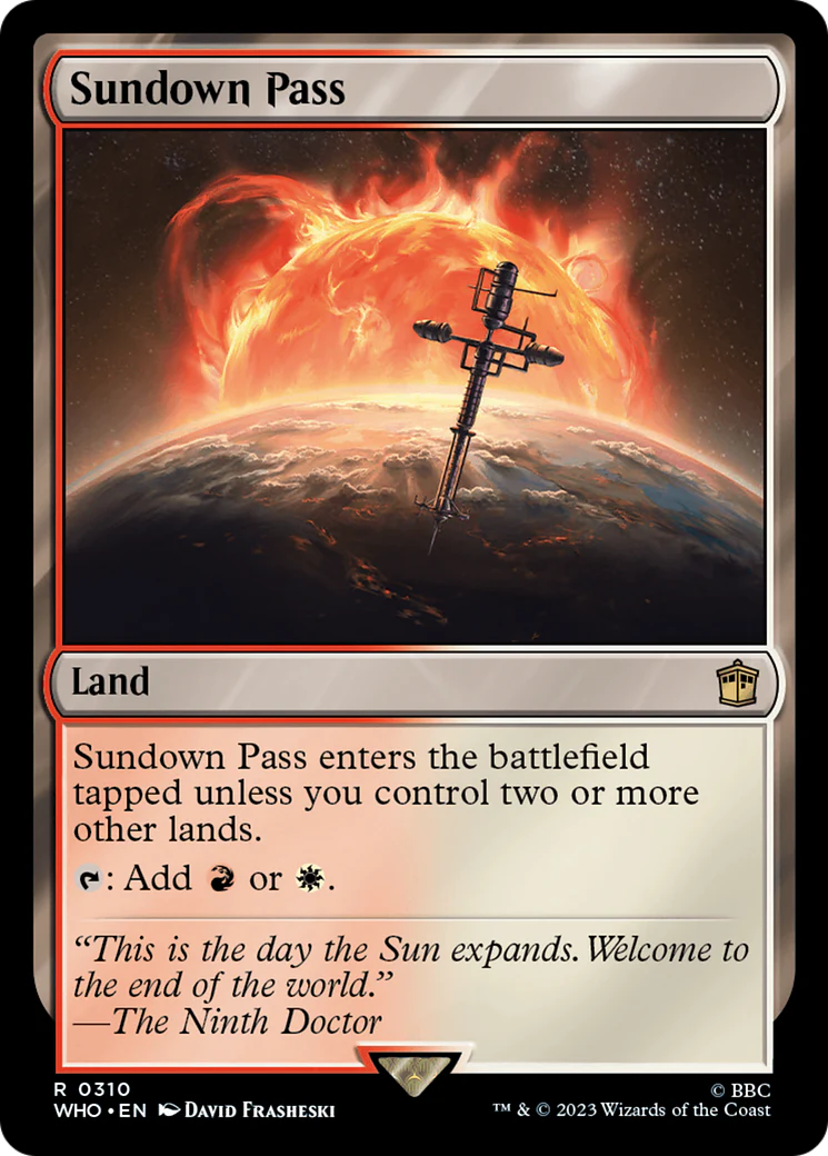 FOIL Sundown Pass (WHO-310) - Doctor Who - Magic The Gathering
