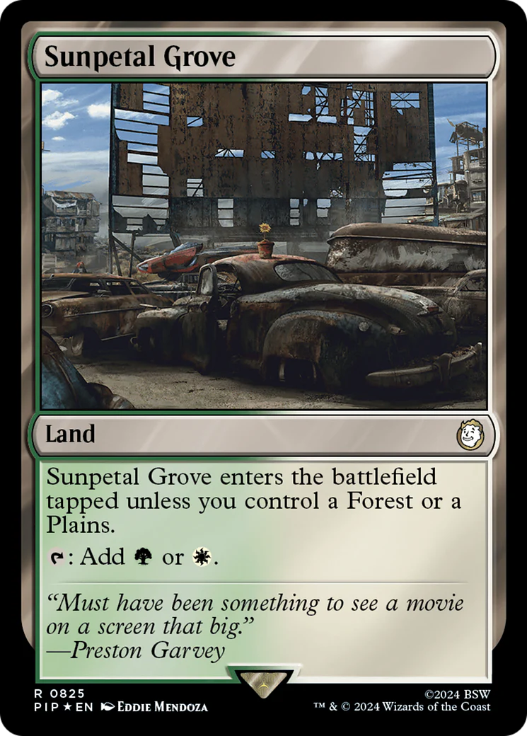 FOIL Sunpetal Grove (Surge Foil) (PIP-825) - Fallout - Magic The Gathering