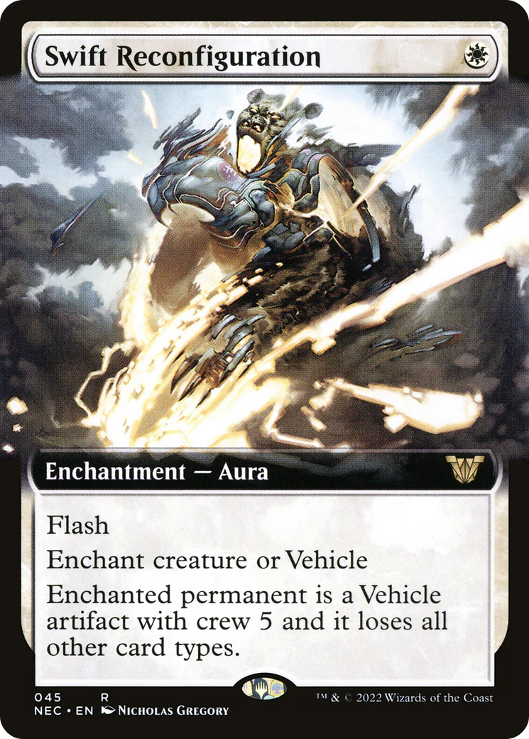 Swift Reconfiguration (Extended Art) (NEC-045) - Neon Dynasty Commander - Magic The Gathering