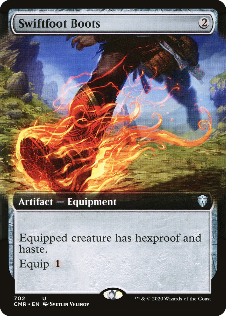 Swiftfoot Boots (Extended Art) (CMR-702) - Commander Legends - Magic The Gathering