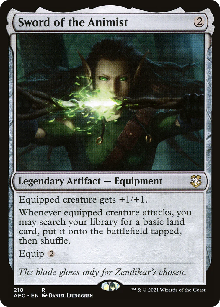 Sword of the Animist (AFC-218) - Forgotten Realms Commander - Magic The Gathering