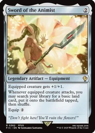 Sword of the Animist (FIC-362) - Commander: FINAL FANTASY - Magic The Gathering
