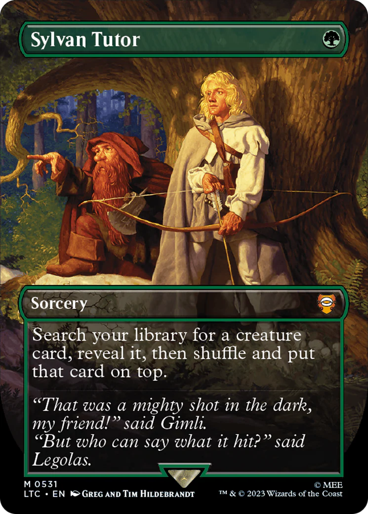 FOIL Sylvan Tutor (Borderless) (LTC-531) - Tales of Middle-earth Commander - Magic The Gathering