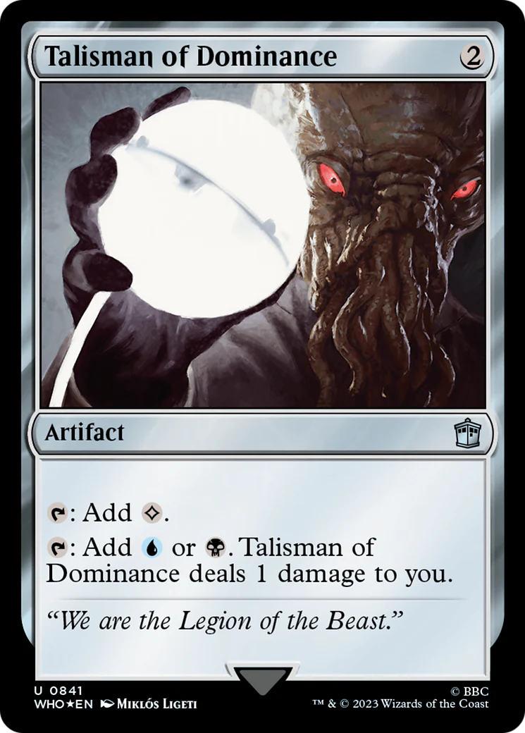 FOIL Talisman of Dominance (Surge Foil) (WHO-841) - Doctor Who - Magic The Gathering