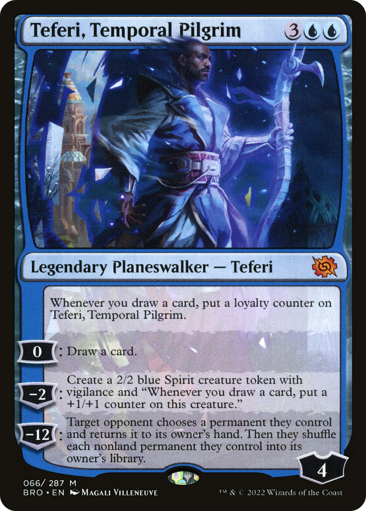 FOIL Teferi, Temporal Pilgrim (BRO-066) - The Brothers' War - Magic The Gathering