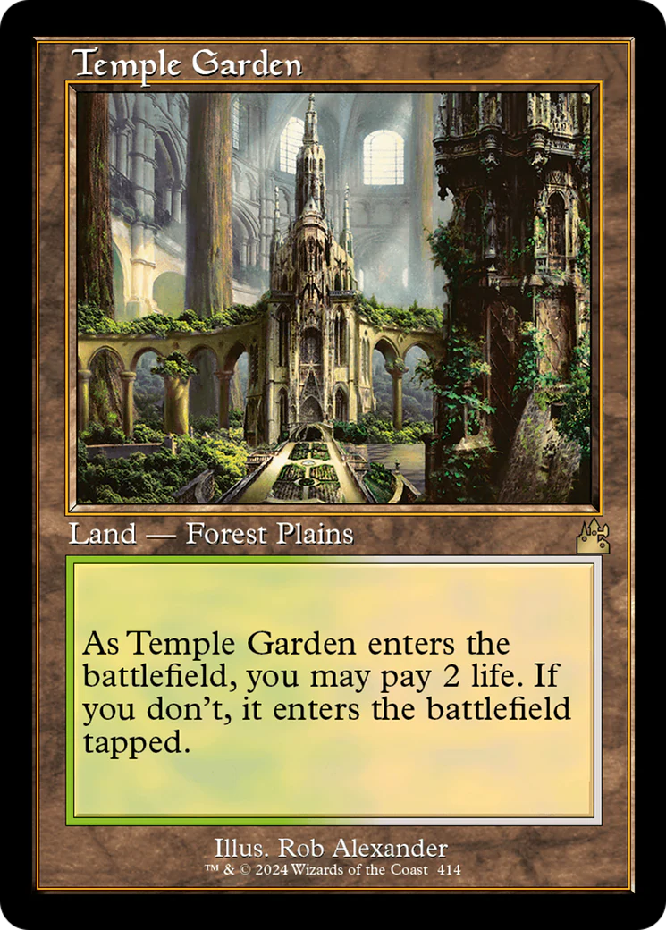 Temple Garden (Retro Frame) (RVR-414) - Ravnica Remastered - Magic The Gathering