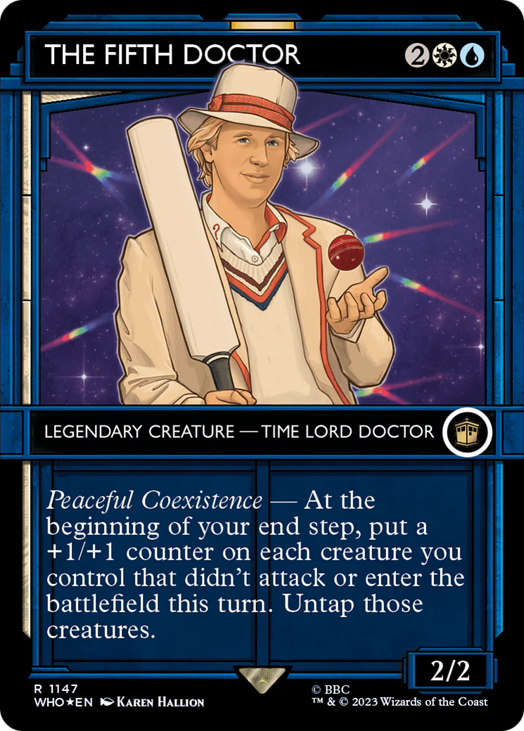 FOIL The Fifth Doctor (Showcase) (Surge Foil) (WHO-1147) - Doctor Who - Magic The Gathering