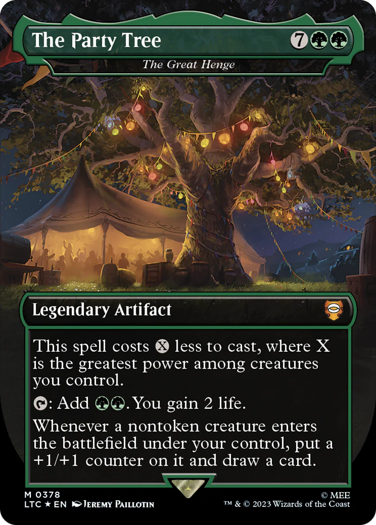 FOIL The Party Tree - The Great Henge (Surge Foil) (LTC-378) - Tales of Middle-earth Commander - Magic The Gathering