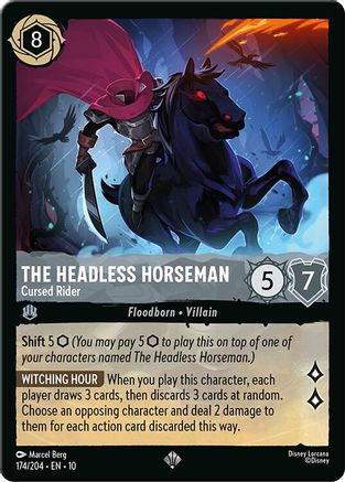The Headless Horseman - Cursed Rider (174/204) - Whispers in the Well COLD FOIL