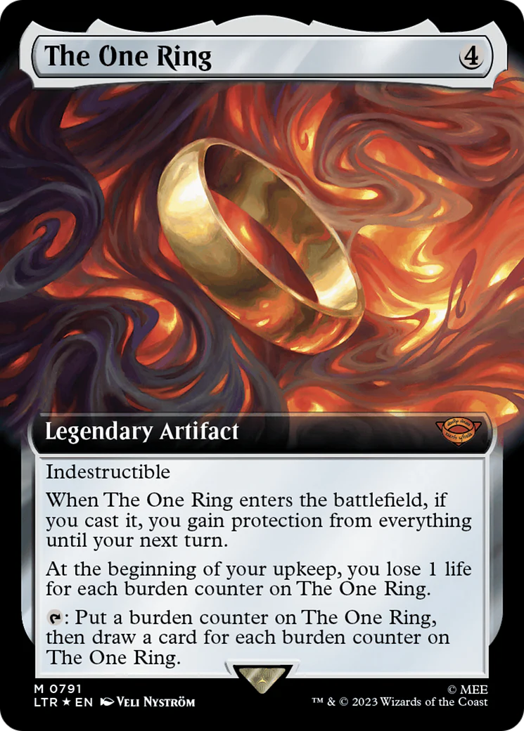 FOIL The One Ring (Extended Art) (Surge Foil) (LTR-791) - The Lord of the Rings: Tales of Middle-earth - Magic The Gathering