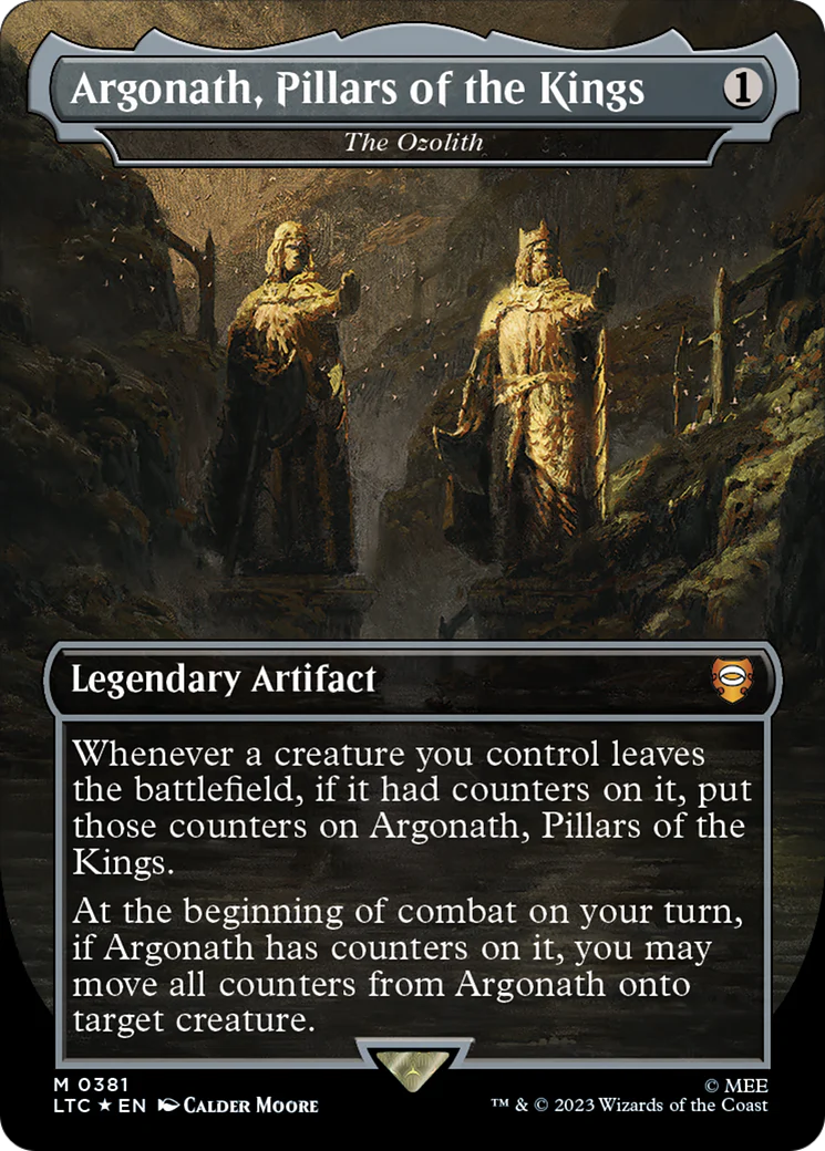 FOIL Argonath, Pillars of the Kings - The Ozolith (Surge Foil) (LTC-381) - Tales of Middle-earth Commander - Magic The Gathering