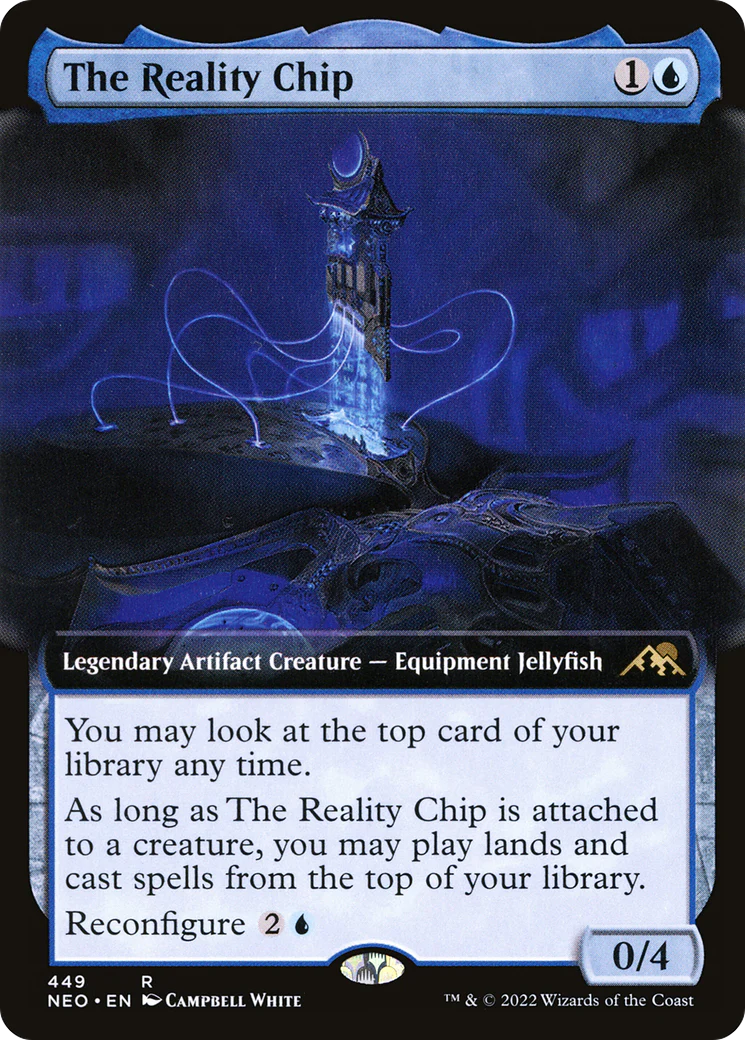 The Reality Chip (Extended Art) (NEO-449) - Kamigawa: Neon Dynasty - Magic The Gathering