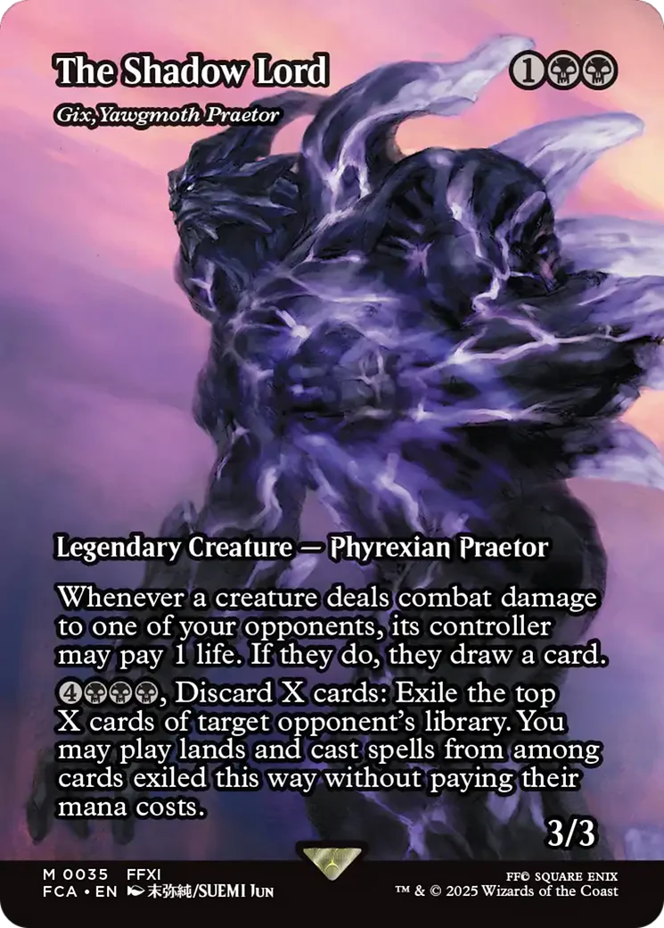 FOIL The Shadow Lord - Gix, Yawgmoth Praetor (Showcase) (FCA-035) - FINAL FANTASY: Through the Ages - Magic The Gathering